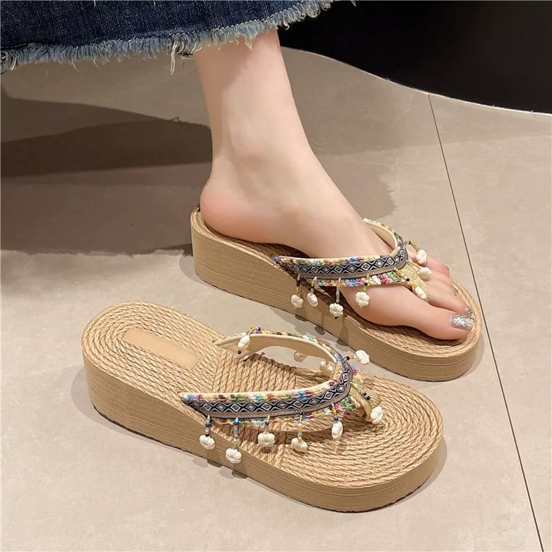 ID:21675 - Boho style wedge beach shoes